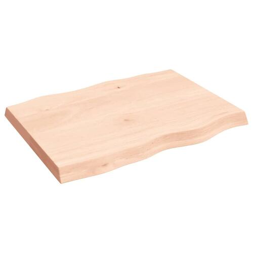 Bordplade 80x60x(2-6)cm naturlig kant ubehandlet massivt træ