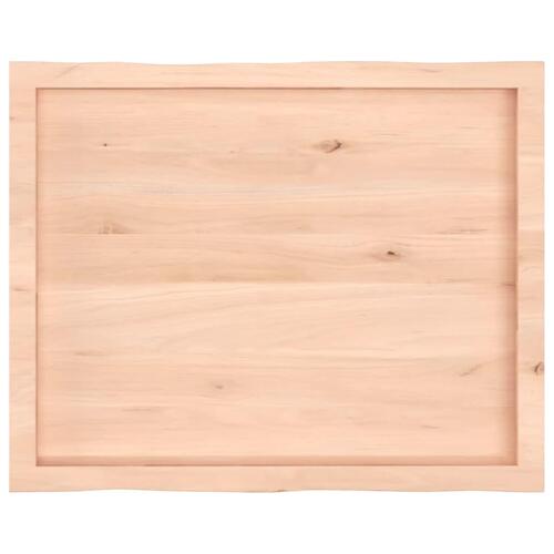Bordplade 80x60x(2-6)cm naturlig kant ubehandlet massivt træ
