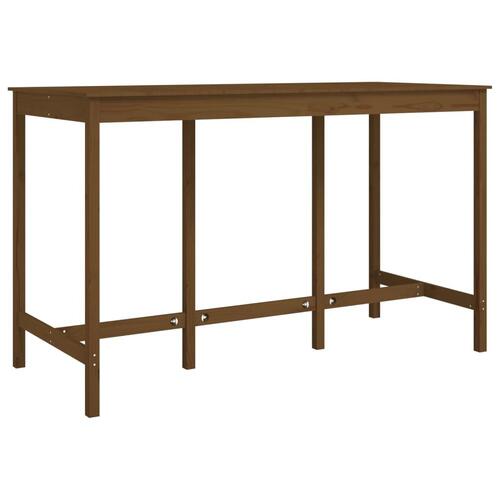 Barbord 180x80x110 cm massivt fyrretræ gyldenbrun
