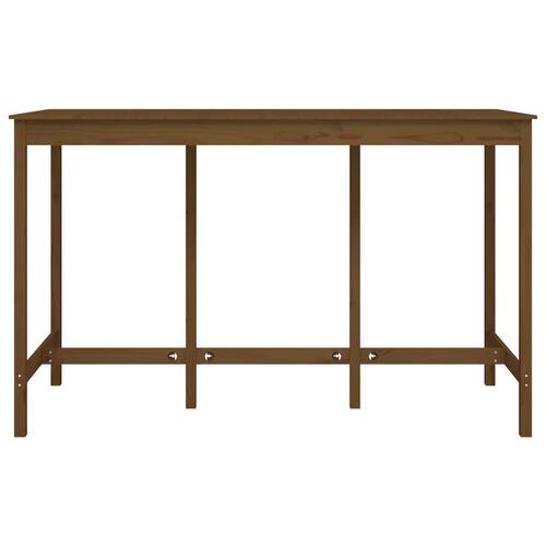 Barbord 180x80x110 cm massivt fyrretræ gyldenbrun