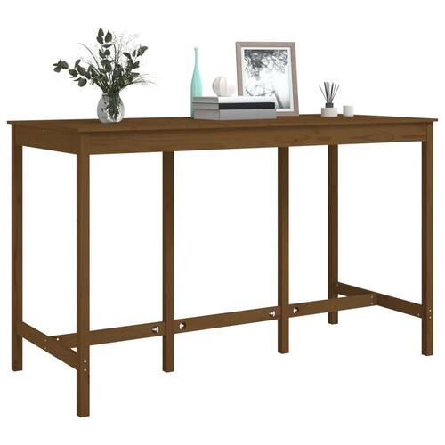 Barbord 180x80x110 cm massivt fyrretræ gyldenbrun