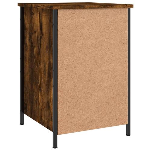 Sengebord 40x42x60 cm konstrueret træ røget egetræsfarve