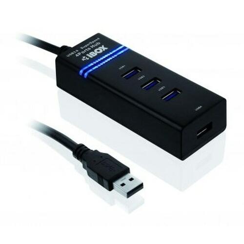 USB Hub Ibox IUH3FB Sort