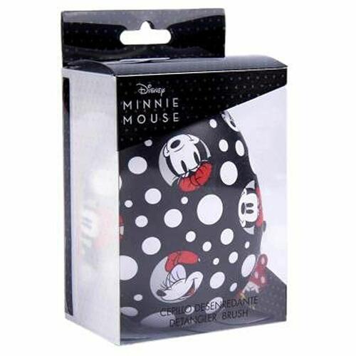 Børste til Glatning af Håret Disney Sort Minnie Mouse 7 x 9 x 4 cm