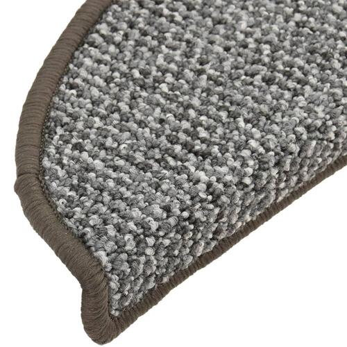 Trappemåtter 15 stk. 56x17x3 cm grå