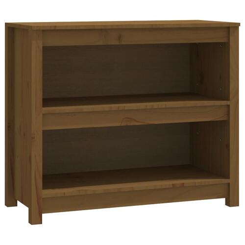 Bogreol 80x35x68 cm massivt fyrretræ gyldenbrun