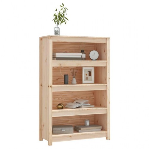 Bogreol 80x35x126 cm massivt fyrretræ