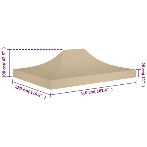 Tag til festtelt 4x3 m 270 g/m² beige