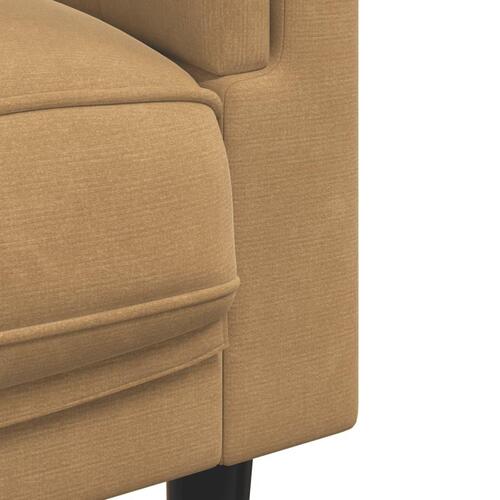 2 personers sofa med puder velour brun