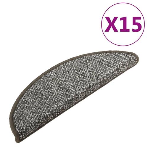 15 stk. trappemåtter 65x21x4 cm antracitgrå