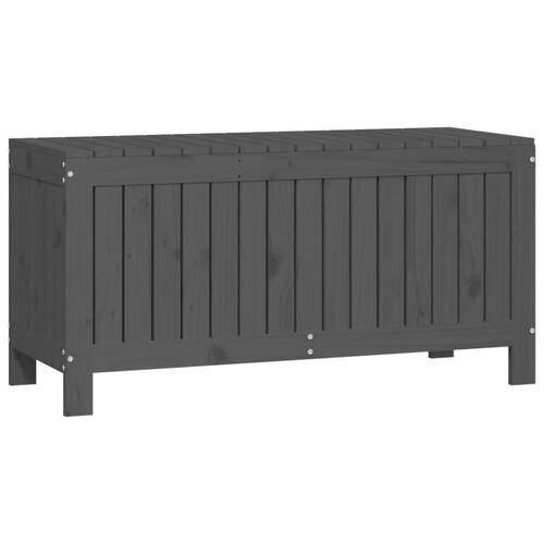 Opbevaringskasse til haven 108x42,5x54 cm massivt fyrretræ grå