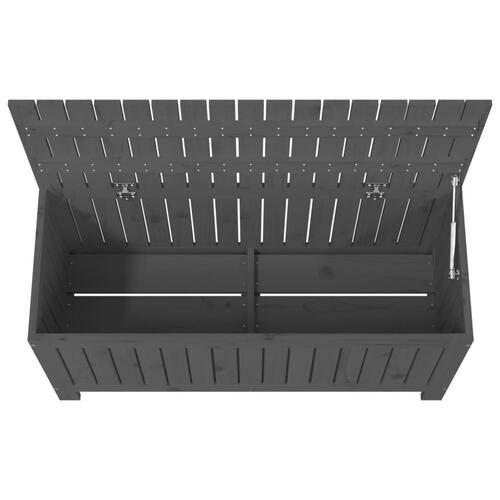Opbevaringskasse til haven 108x42,5x54 cm massivt fyrretræ grå