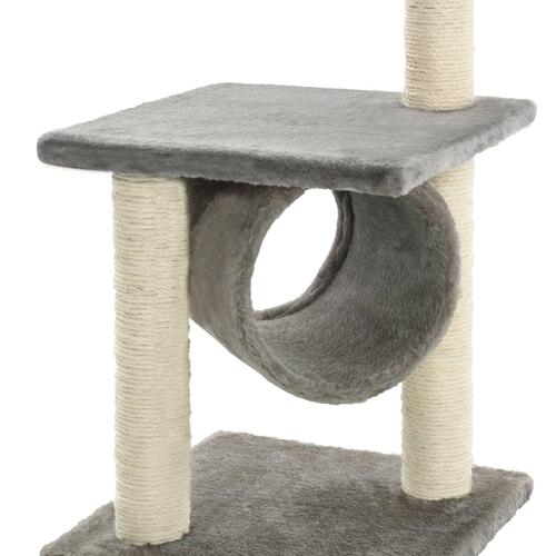 Kradsetræ til katte med sisal-kradsestolper 65 cm grå