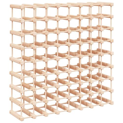 Vinreol til 72 flasker 90,5x23x90,5 cm massivt fyrretræ