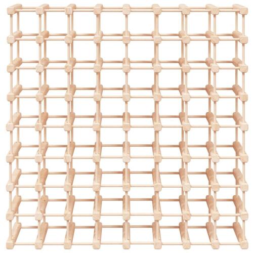 Vinreol til 72 flasker 90,5x23x90,5 cm massivt fyrretræ