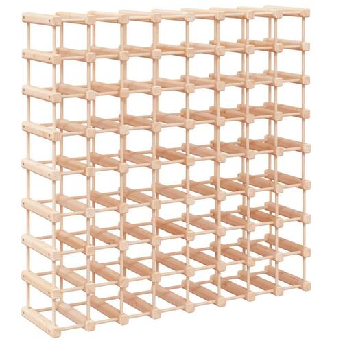 Vinreol til 72 flasker 90,5x23x90,5 cm massivt fyrretræ