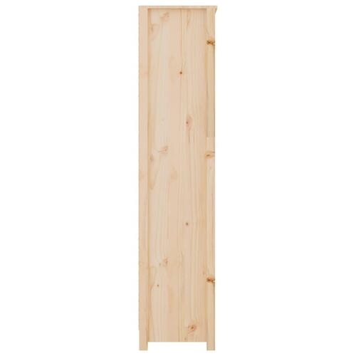Bogreol 80x35x126 cm massivt fyrretræ