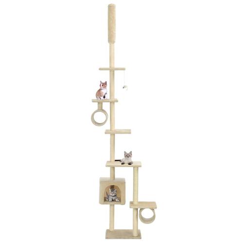 Kradsetræ med sisalkradsestolper 260 cm beige