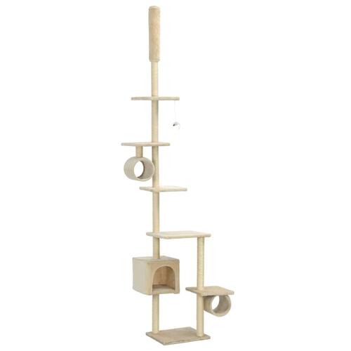 Kradsetræ med sisalkradsestolper 260 cm beige