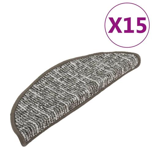 15 stk. trappemåtter 65x21x4 cm antracitgrå