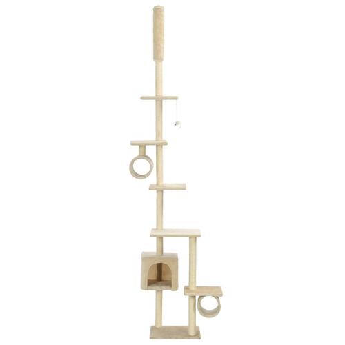 Kradsetræ med sisalkradsestolper 260 cm beige