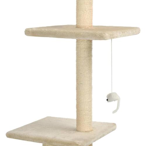 Kradsetræ med sisalkradsestolper 260 cm beige