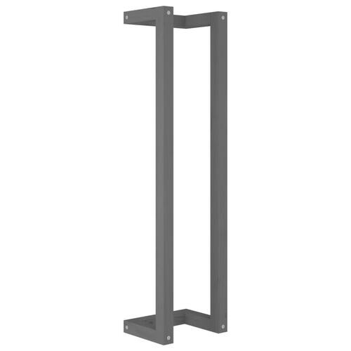 Håndklædeholder 23x18x90 cm massivt fyrretræ grå