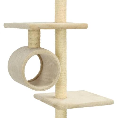 Kradsetræ med sisalkradsestolper 260 cm beige