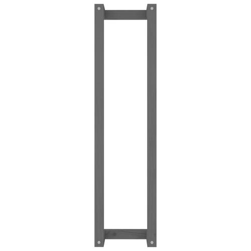 Håndklædeholder 23x18x90 cm massivt fyrretræ grå
