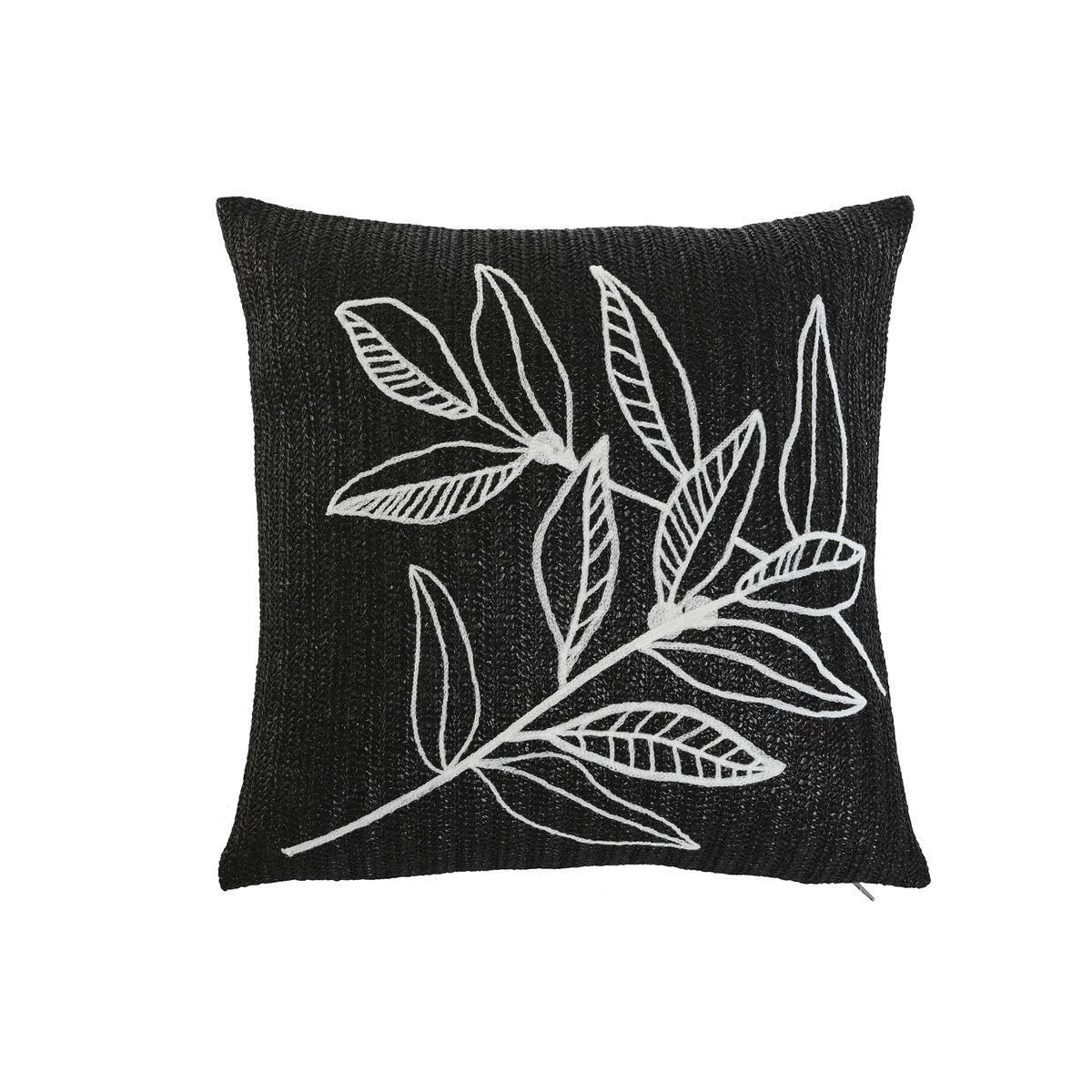 Pude Home ESPRIT Hvid Sort 42 x 15 x 42 cm