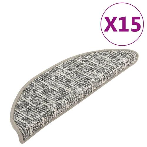15 stk. trappemåtter 65x25 cm grå