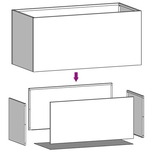 Plantekasse 62x30x29 cm cortenstål