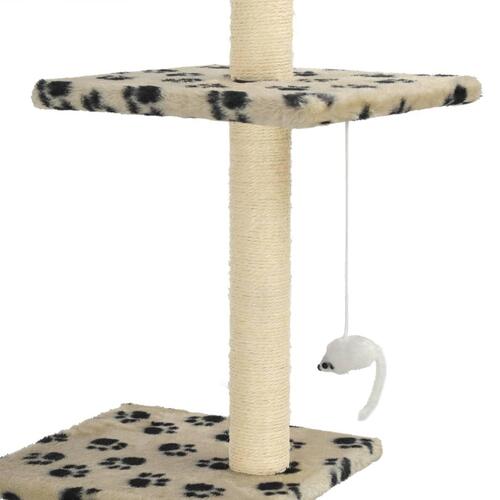 Kradsetræ med sisalstolper 260 cm poteaftryk beige