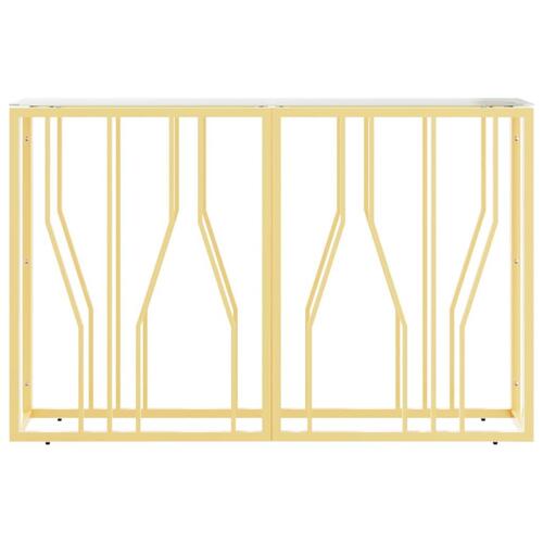 Konsolbord 110x30x70 cm rustfrit stål og glas