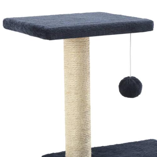 Kradsetræ til katte med sisal-kradsestolper 65 cm mørkeblå