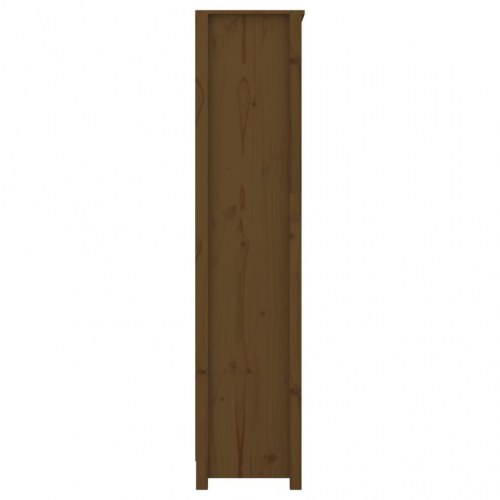 Bogreol 80x35x154 cm massivt fyrretræ gyldenbrun