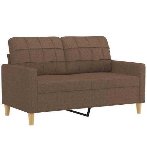 2 personers sofa med hynder stof brun