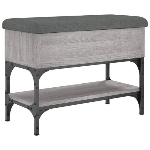 Skobænk 62x32x45 cm konstrueret træ grå sonoma-eg