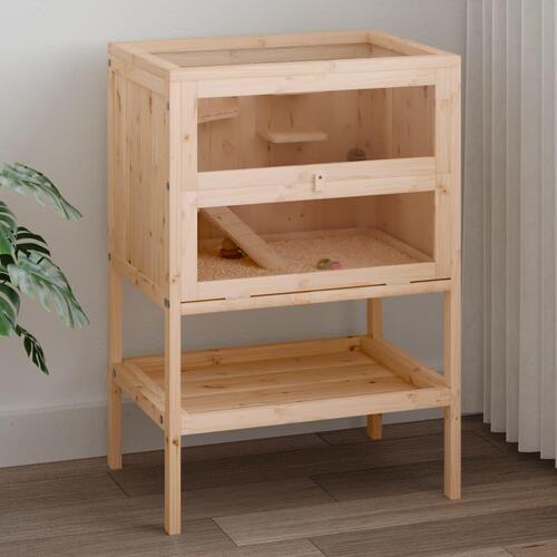 Hamsterbur 55x40x80 cm massivt fyrretræ