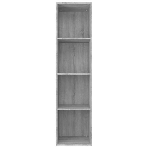 Bogreol/tv-bord 36x30x143 cm konstrueret træ grå sonoma-eg