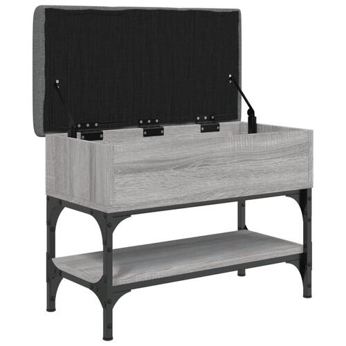 Skobænk 62x32x45 cm konstrueret træ grå sonoma-eg
