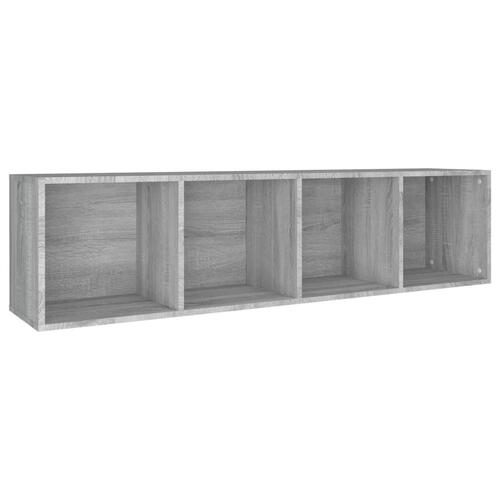 Bogreol/tv-bord 36x30x143 cm konstrueret træ grå sonoma-eg