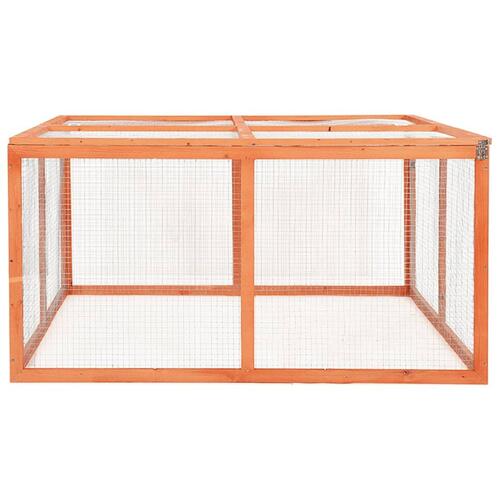 Kaninbur 124x120x60 cm massivt fyrretræ