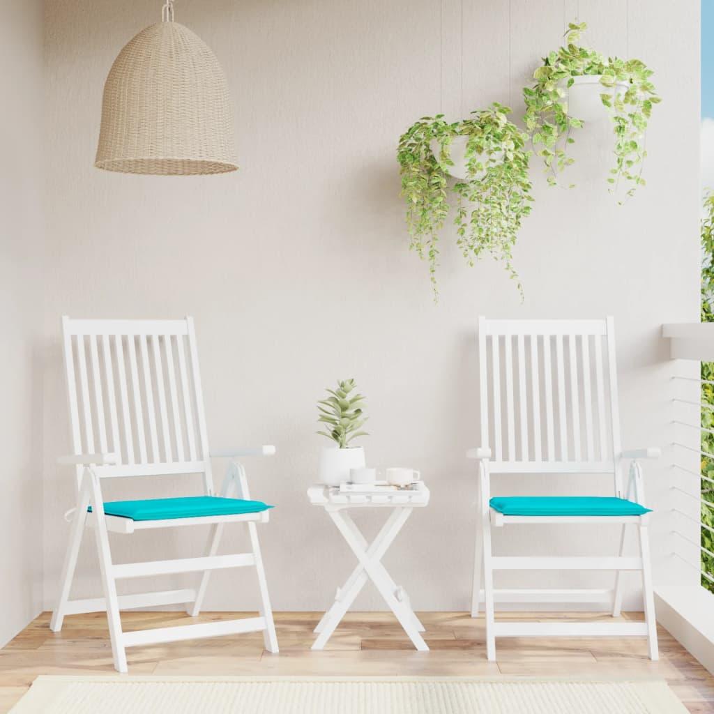 Hynder til havestol 2 stk. 50x50x4 cm stof turkis