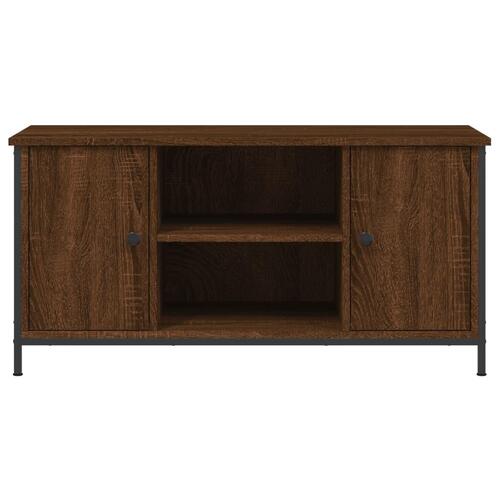 Tv-bord 100x40x50 cm konstrueret træ brun egetræsfarve