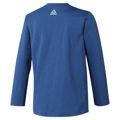 Langærmet T-shirt til Børn Reebok Boys Training Essentials Blå 7-8 år