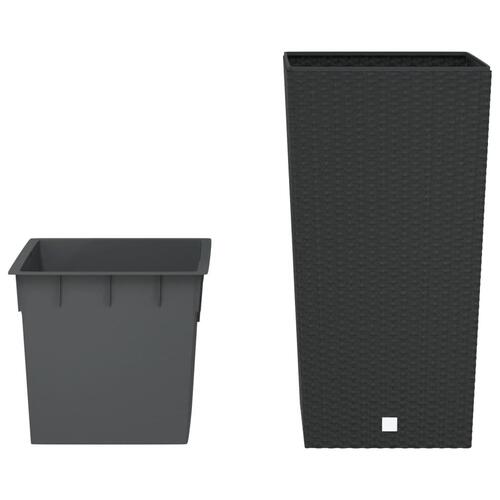 Plantekrukke 21/49 l udtagelig indsats PP rattanlook antracit