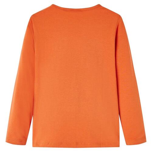 Langærmet T-shirt til børn str. 116 cm orange