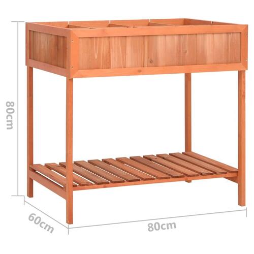 Plantekasse 80x60x80 cm massivt grantræ