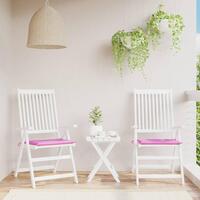 Hynder til havestol 2 stk. 50x50x4 cm stof pink